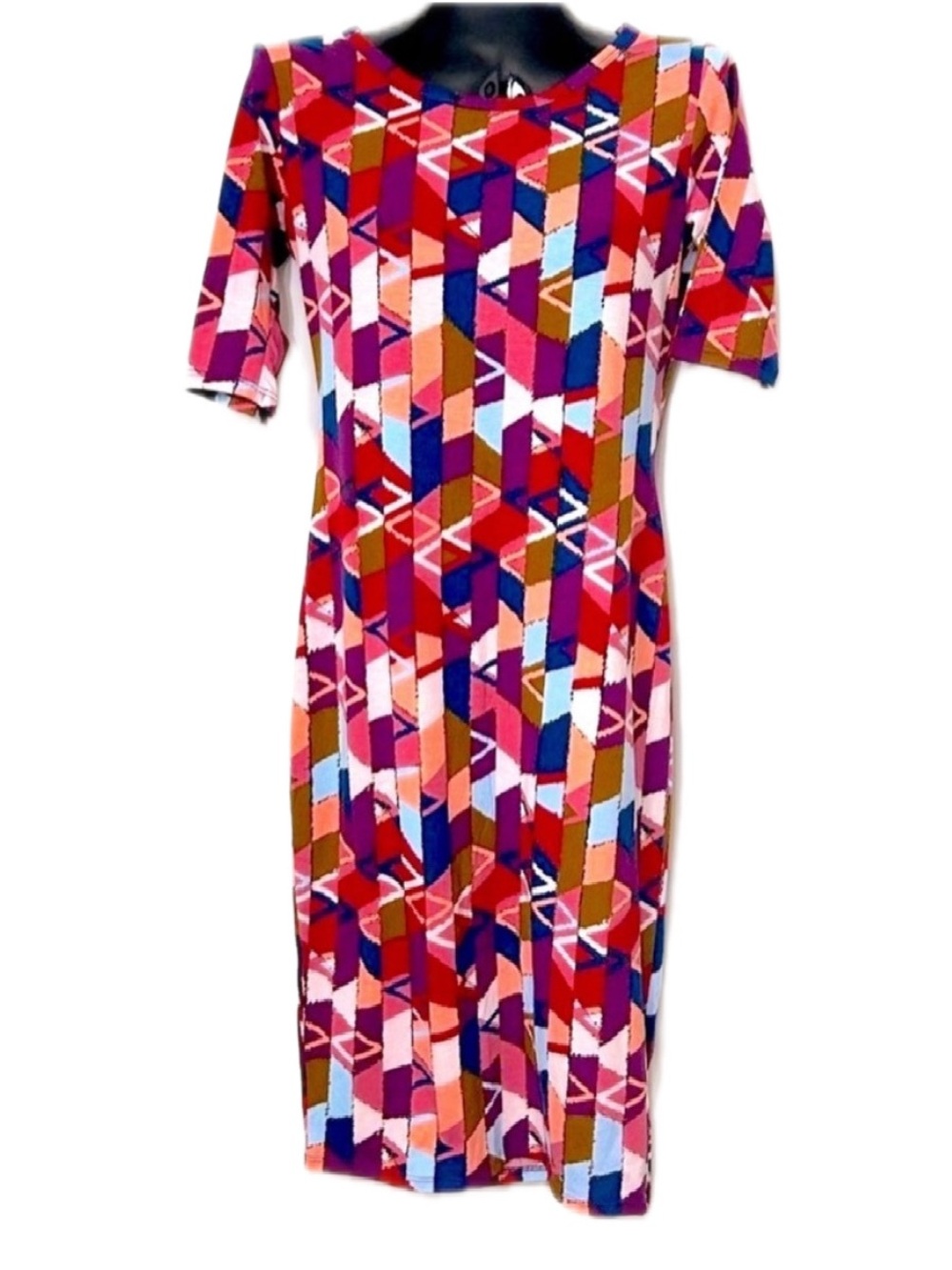 LuLaRoe Multicolor Geometric Long Sleeve Dress